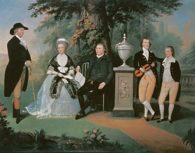 Members of the Wilson Family Grouped Round a Memorial of William Pitt the Younger by John Downman